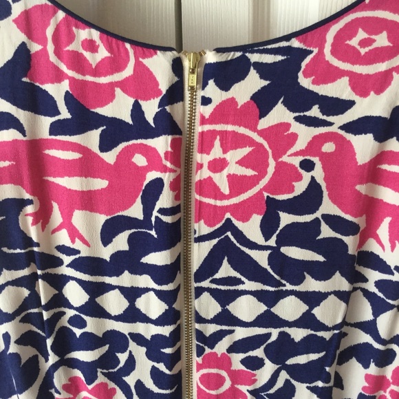 Maeve Navy Blue & Pink Floral Peralta Dress Size 0 EUC - Picture 5 of 11